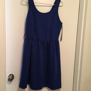 Royal blue A-line dress