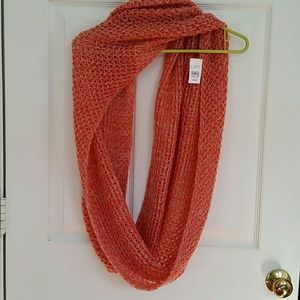 Ann Taylor Loft Spring Coral Stitch Infinity Scarf