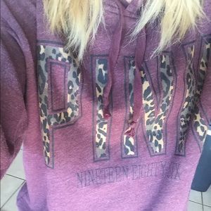 Maroon cheetah hoodie