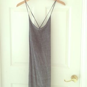 Heather gray long dress