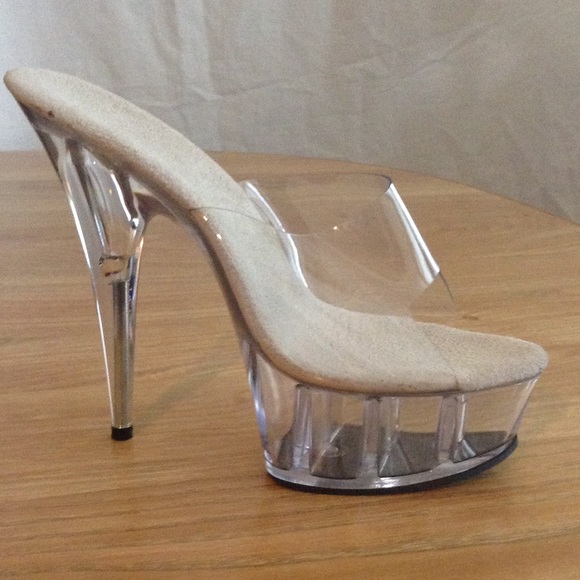 Super Sexy Clear Platform Heels