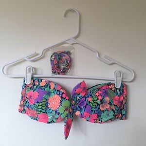 Floral Bandeau Bikini Top