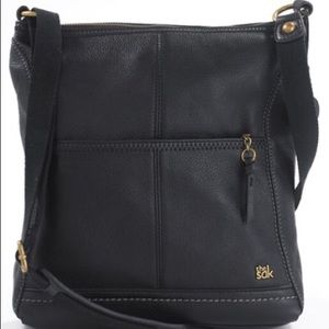 Brand new black leather Sak Crossbody