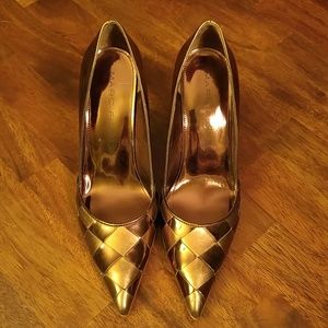 Marc Fisher Bronze Metallic Heels 6.5