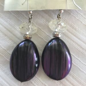 NWOT PURPLE EARRINGS