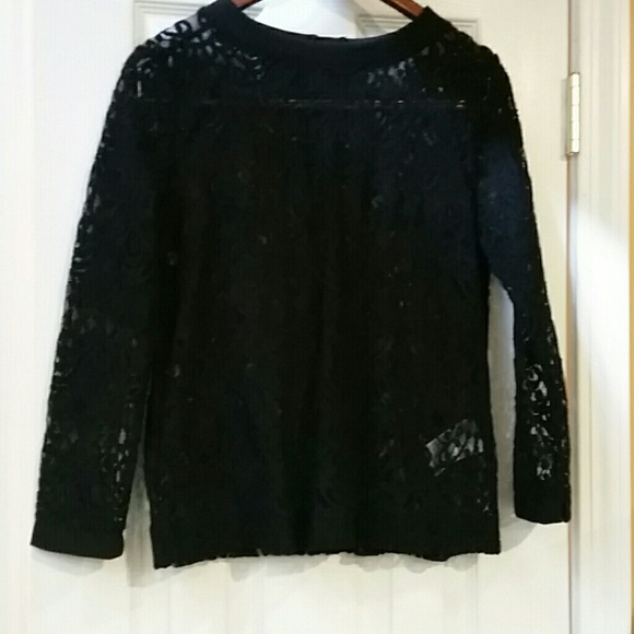 Banana Republic Button Back Lace Blouse