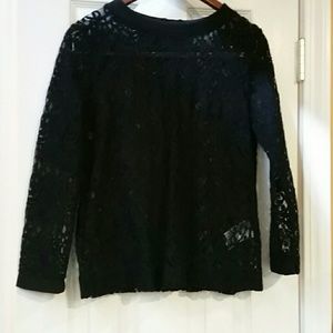 Banana Republic Button Back Lace Blouse