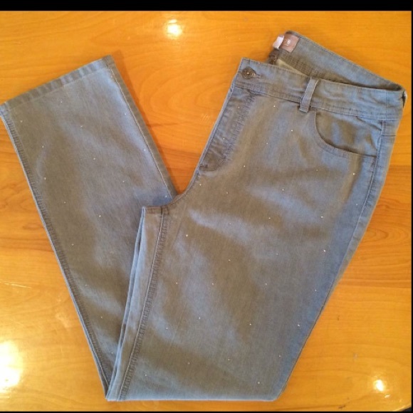 Chico's gray sparkle jeans size 2.5