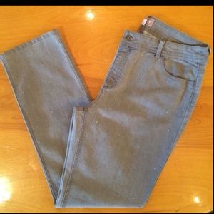Chico's gray sparkle jeans size 2.5