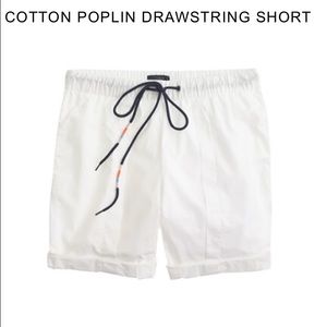 Jcrew white cotton poplin shorts