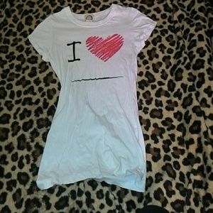 I heart white tshirt