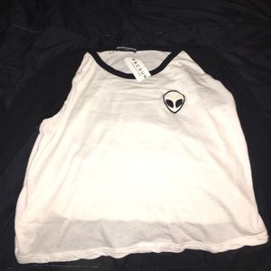 Brandy melville baseball tee alien shirt