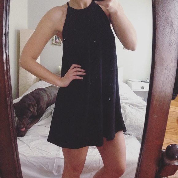 Zara High Neck Little Black Dress