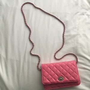 Pink Chain Satchel