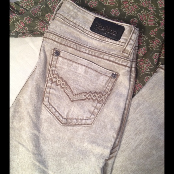 Tan White Washed Jeans