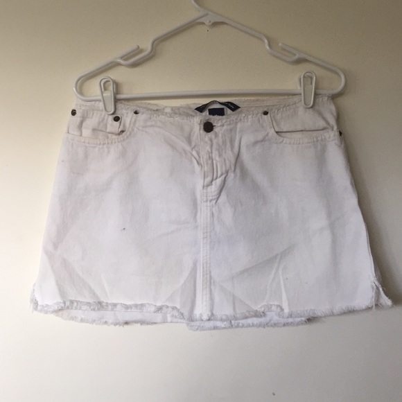 White Denim Skirt
