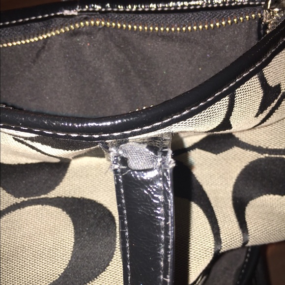 Black and light grey coach bag - Picture 4 of 4