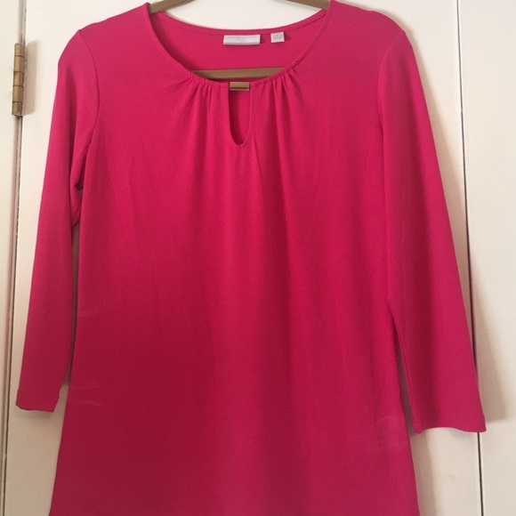 Hot pink keyhole top