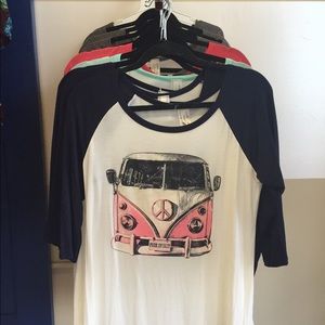 VW Van raglan t-shirt
