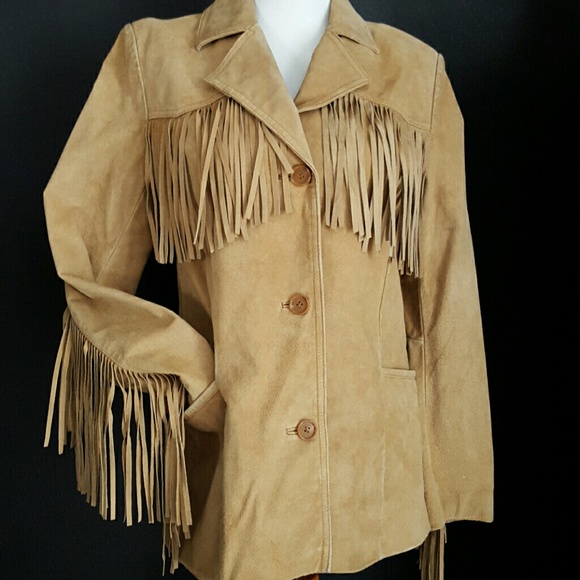 Suede Fringe Jacket Size Small