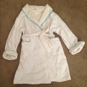 White shower robe