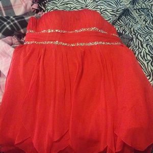 Red formal dress