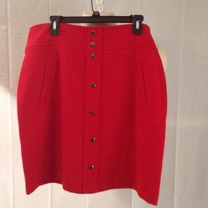 Red skirt side zipper