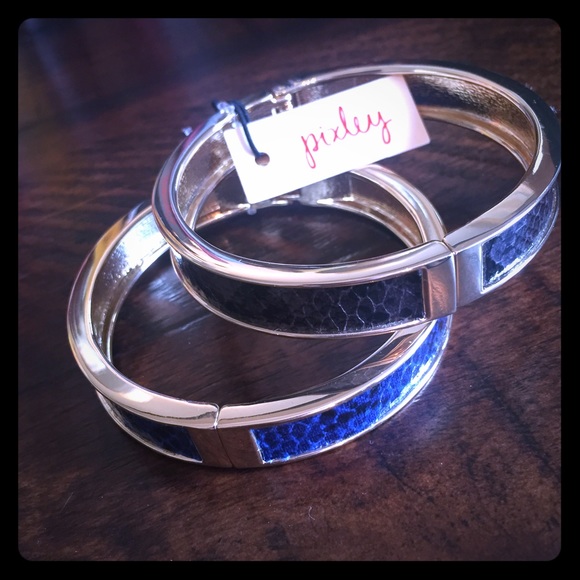 Pixley Dina Snake Print Bangle set