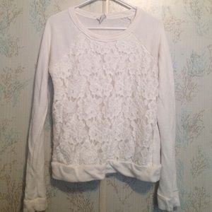 Cream lace sweater