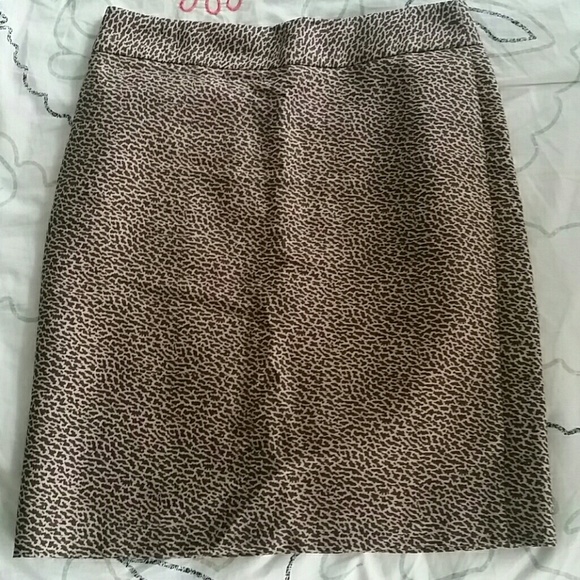 Loft leopard print work skirt