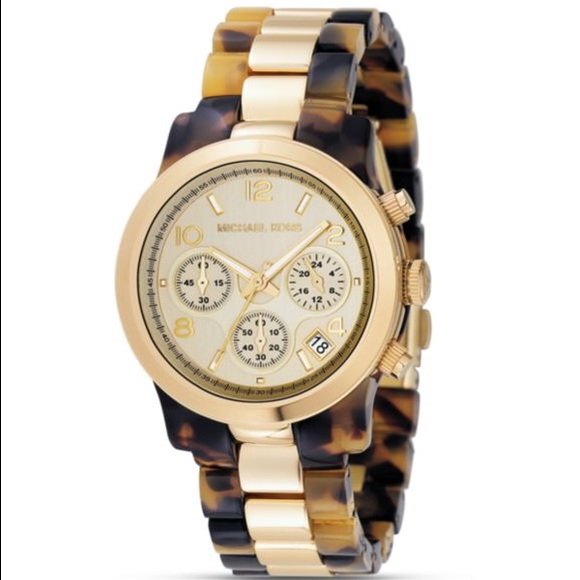 Stunning Michael Kors tortoise and gold watch