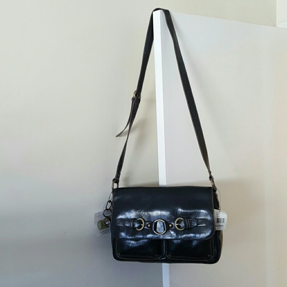NEW BLACK NINE WEST LARGE SHOULDER BAG + EXTRAS