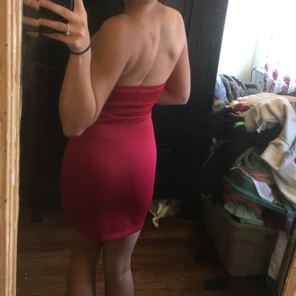 (NWOT) Charlotte Russe: Red Bow Dress - Picture 3 of 4