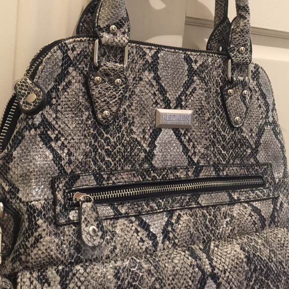 Faux snake skin bag