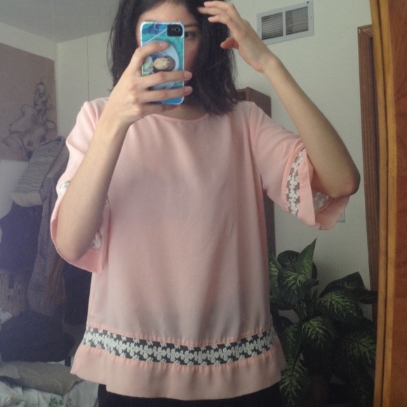 Soft Pink Chiffon Blouse