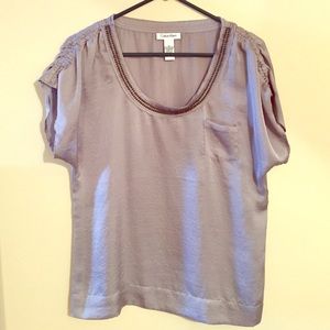 Calvin Klein embellished scoop neck blouse, Size M