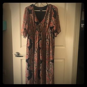 Maxi Dress with sleeves- Smoke Free Home