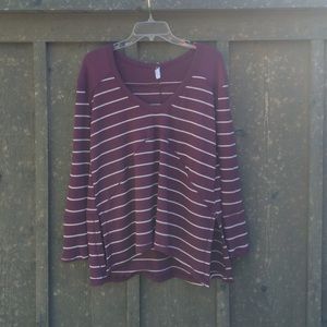 NWT Plum colored oversized long sleeve.