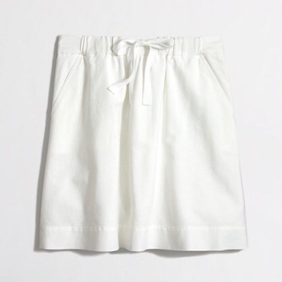 White linen J. Crew skirt