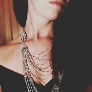 Multi-Strand Chain Bib Necklace