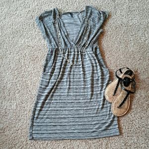 GRAY STRIPE DRESS