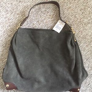 Michael Kors olive green suede bag
