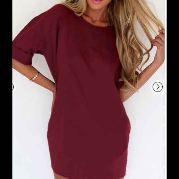 Cute Wine/Red Bodycon Dress