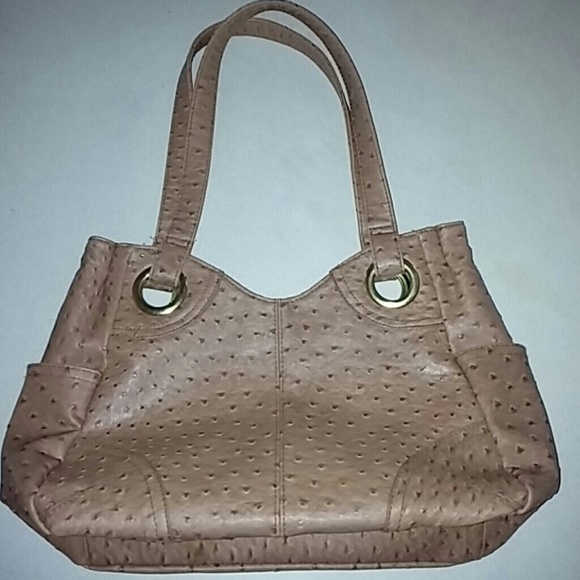 Faux Ostrich Skin Handbag - Picture 1 of 4
