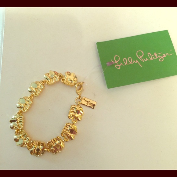 Lilly Pulitzer GWP gold elephant bracelet