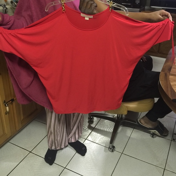 MK red beautiful blouse