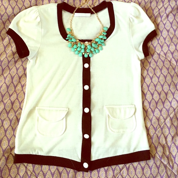 Off-white button down cardigan