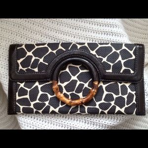 Giraffe print Banana Republic clutch