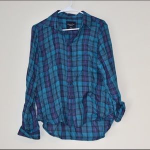 Blue plaid shirt!