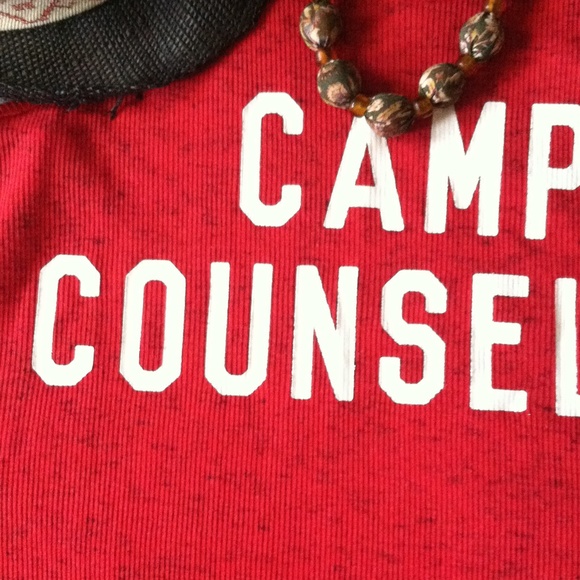 Gifted:)Mighty fine Camp counseler crop tank top - Picture 2 of 4